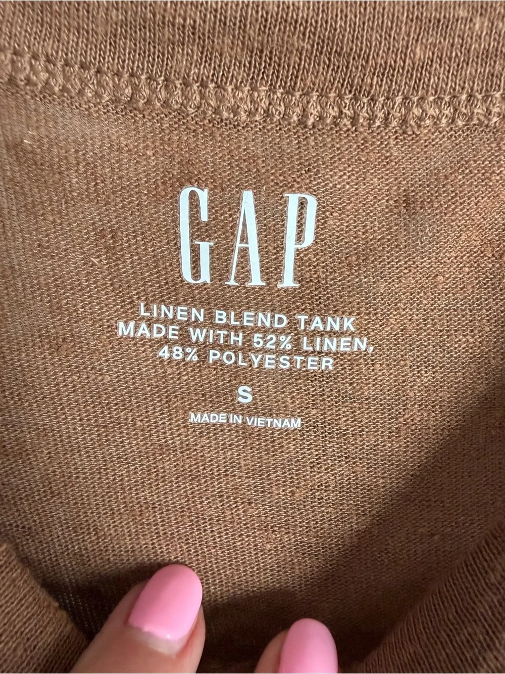 GAP Women’s Brown Sleeveless Tank Top size Small Great Condition - Picture 2 of 4